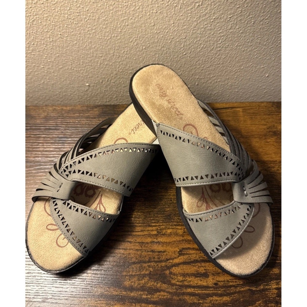 Easy Street Coho Slide‎ Sandals Grey Size 7N  31-2157